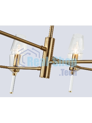 Люстра Ambrella light LH55202/8 BS/CL латунь/прозрачный E14*8 max 40W D800*520
