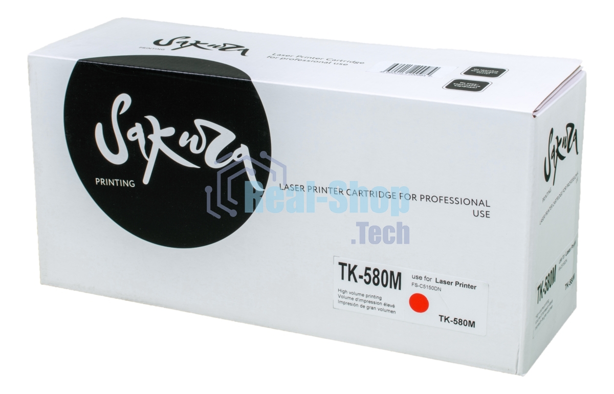 Картридж Sakura TK580M для Kyocera Mita FS-5150DN/5250DN, пурпурный, 2800 к.