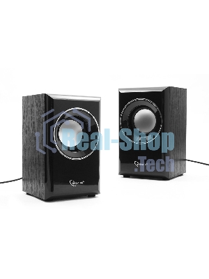 Акустическая система Gembird SPK-204, черный МДФ,2х3 Вт, регулятор громкости, USB