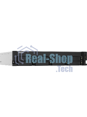 Сетевое хранилище без дисков SMB QNAP TS-832PXU-4G 8-Bay AL324 quad-core 1.7 GHz 2U rackmount NAS, 4Gb DDR4 UDIMM RAM (max 1x16Gb), SATA 6Gb/s, 2x 10GbE SFP+ LAN, 2x2.5 GbE LAN, 1x PCIe Gen2 x2 slot. W/o RAIL-B02