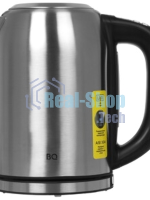 Электрочайник BQ KT1827SW черный/серебристый, 1.7 л, 2200 Вт, скрытый нагревательный элемент