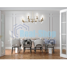 Люстра Ambrella light LH55202/8 BS/CL латунь/прозрачный E14*8 max 40W D800*520