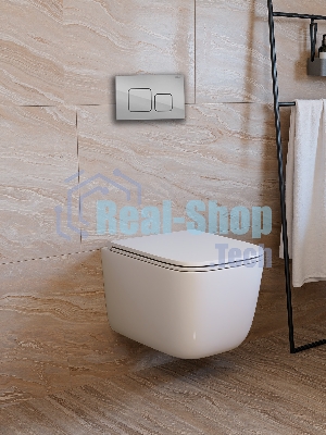 Инсталляция с унитазом комплект BAU PRO 6 в 1: унитаз подвесной безободковый торнадо Bau Dream 51х35, быстросъемное сиденье микролифт, кнопка смыва BAU Soul, хром