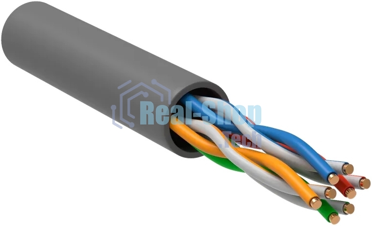 Кабель информационный ITK Generica BC1-C5E04-121-305-TL-R-G кат.5E U/UTP 4X2 100Om LSZH внутренний 305м серый