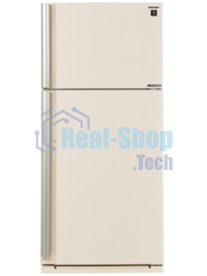 Холодильник Sharp SJ-XE55PMBE бежевый двухкамерный 388/148л морозилка сверху, No Frost