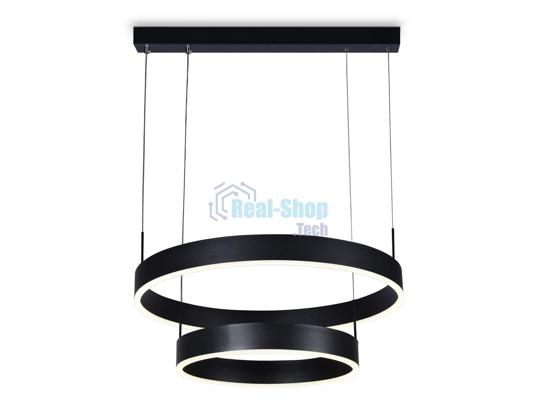 Светильник Ambrella light FA6612/2 BK черный 85W D400/600*730 (ПДУ РАДИО 2.4G)