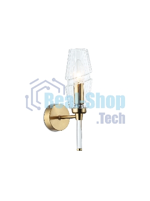 Настенный светильник Ambrella light LH55204 BS/CL латунь/прозрачный E14 max 40W 150*80*280