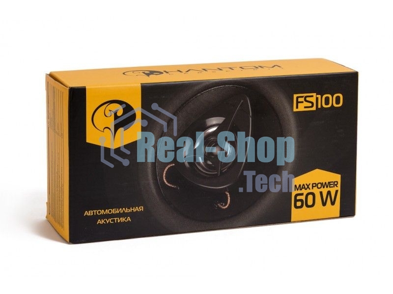 Колонки автомобильные Phantom FS-100 (без решетки) 4Ом 10см (4дюйм) (ком.:2кол.) коаксиальные