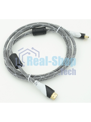 Кабель HDMI Ver.1.4 черный jack HDMI(19pin)/HDMI(19pin) 1.8м феррит.кольца позолоченные контакты