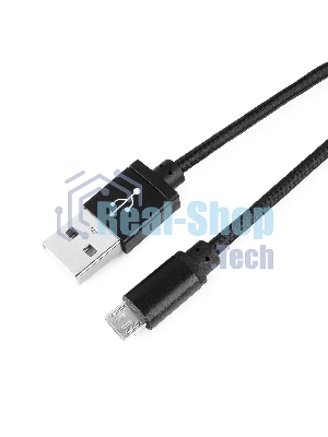 Кабель Gembird USB 2.0 Cablexpert AM/microBM 5P, 1м, нейлоновая оплетка, алюминиевые разъемы, черный, пакет