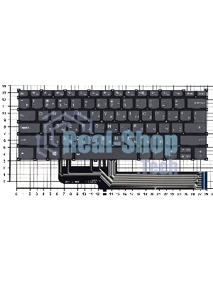 Клавиатура для ноутбука Lenovo XIAOXIN Air-14 2019 540S-14 черная с подсветкой
