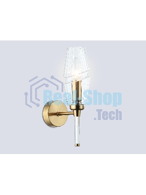 Настенный светильник Ambrella light LH55204 BS/CL латунь/прозрачный E14 max 40W 150*80*280