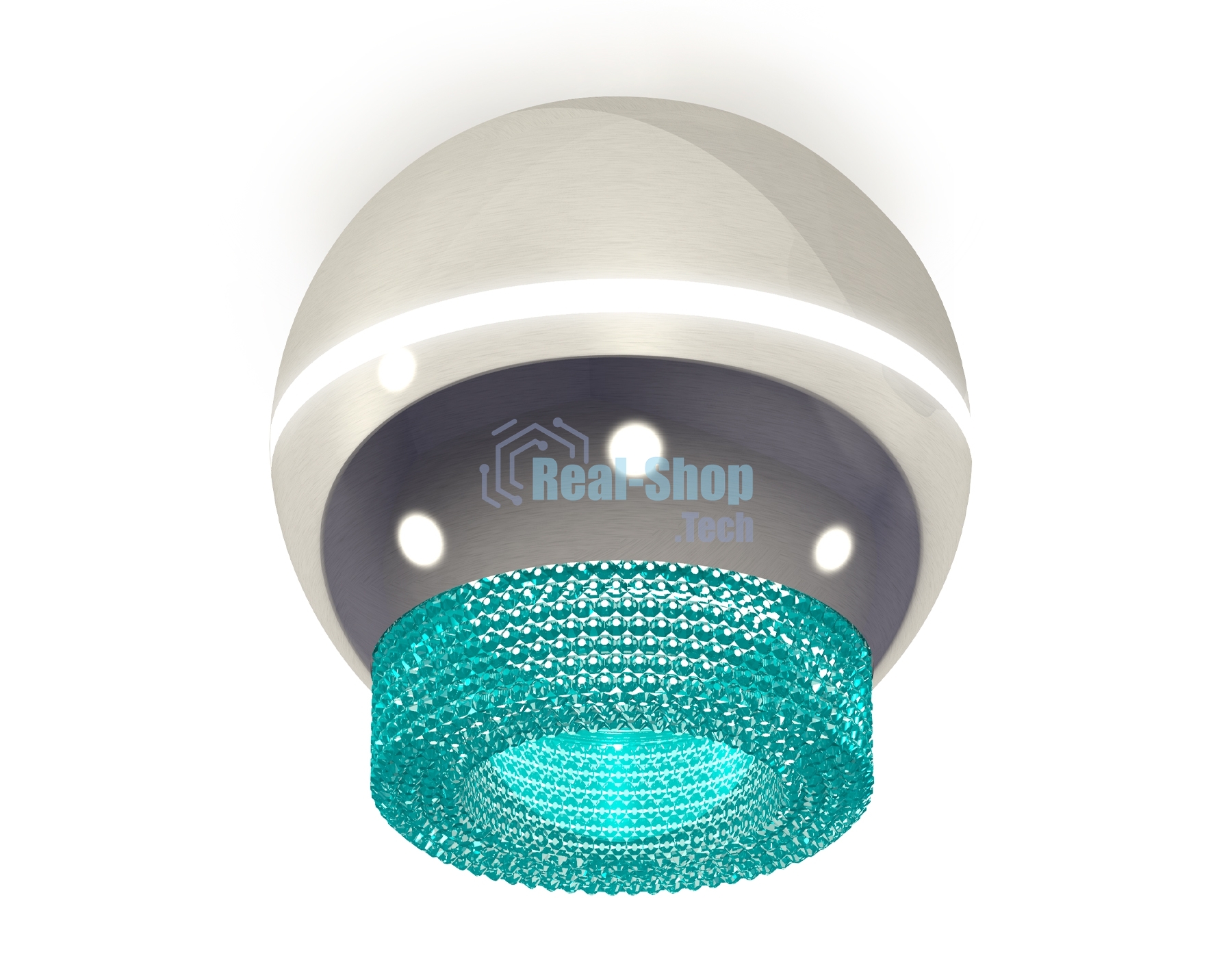 Светильник Ambrella Light XS1104020 PSL/BL серебро полированное/голубой MR16 GU5.3 LED 3W 4200K (C1104, N7194)