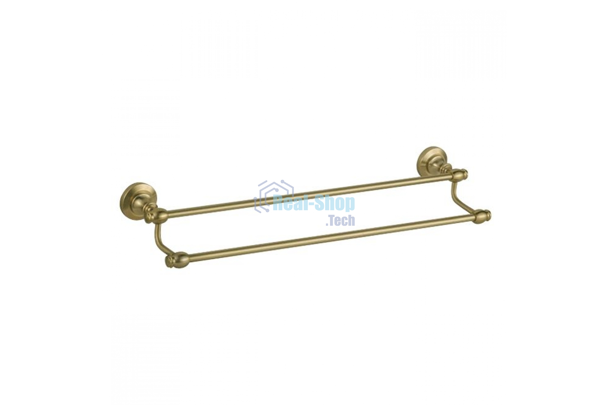 Держатель для полотенец Potato Bronze настенный, двойной 65 см P2609 антикварная бронза