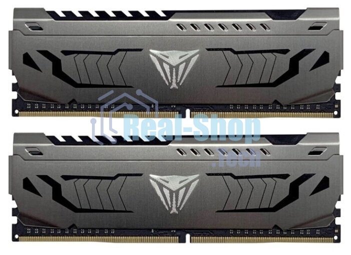 Оперативная память Patriot Viper Steel, DDR4, 64GB (2x32GB), 3200MHz, CL16, DIMM, радиатор, черный