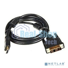 Кабель DVI Buro HDMI19 (m)/DVI-D(m) 5м феррит.кольца позолоченные контакты
