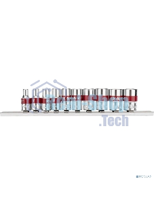 Набор торцевых головок Rexant 1/4, шестигранные, CrV, 10 шт., 4-13 мм
