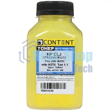Тонер Content для HP CLJ CP1215/CM1312/Pro 200 M251/mfp M276, Тип 1.2, Y, 45 г, банка