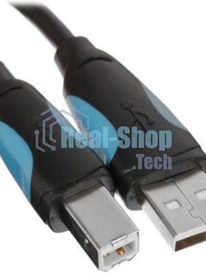 Кабель Vention USB 2.0 AM/BM - 3 м. черный VAS-A16-B300