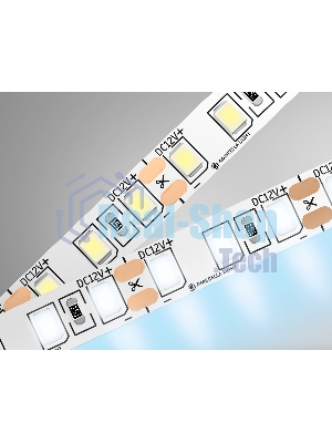 Светодиодная лента GS1103 2835 120Led/ 9.6W m/ 12V IP20 6500K/ 5000*8*1.2mm (2 конт.)