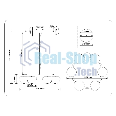 Подвесной светодиодный светильник Ambrella light LH12003/6 BK/GD/SM черный/золото/дымчатый 36W 3000K D760*175