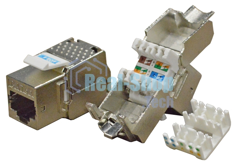 Модуль Keystone RJ45, Cat.6, STP, 180 градусов