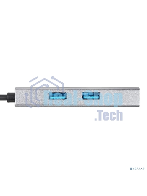Адаптер VCOM CU459 Type-Cm --> RJ-45+2USB3.0(f) + PD100 Вт Alum Shell