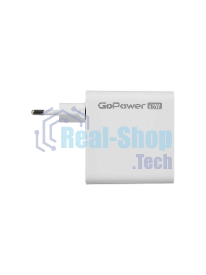 Сетевое зарядное устройство GOPOWER 1USB+2TYPE-C 65W QC3.0 GAN белый