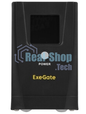 Источник бесперебойного питания ExeGate Power Smart ULB-1000.LCD.AVR.2SH.RJ.USB 1000VA/550W, LCD, AVR, 2*Schuko,RJ45/11,USB, черный