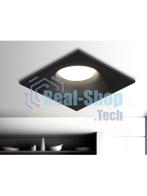 Встраиваемый точечный светильник Ambrella light TN102812 BK черный GU5.3 85*85*35