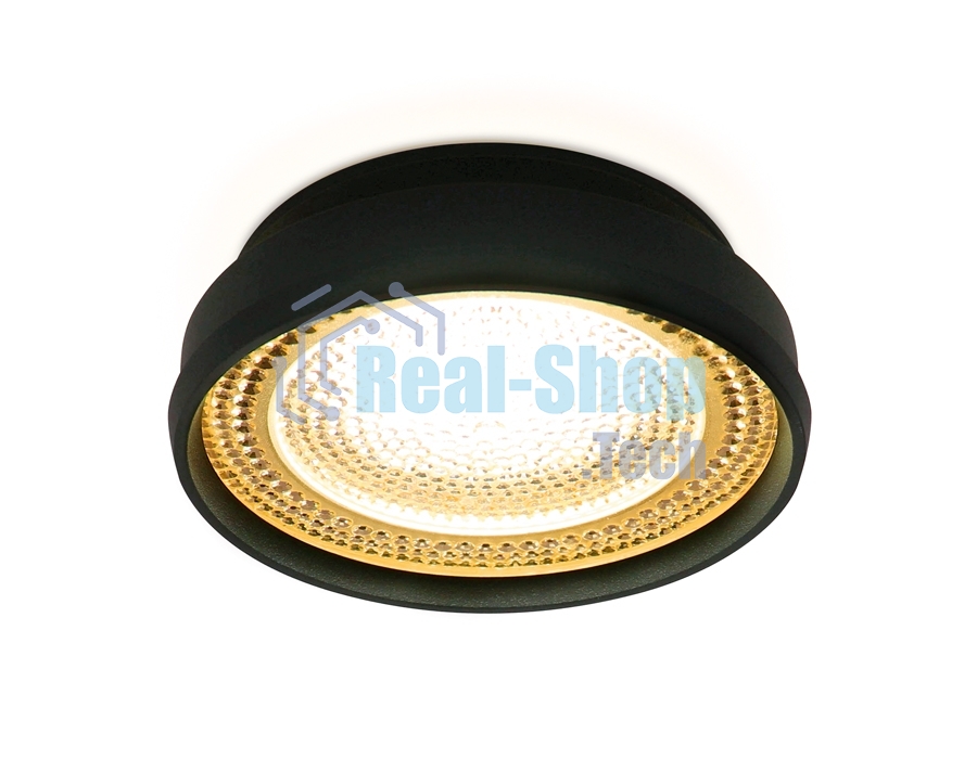 Светильник Ambrella light TN348 SBK/TI черный песок/янтарь GU5.3 D85*45