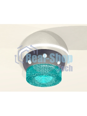 Светильник Ambrella Light XS1104020 PSL/BL серебро полированное/голубой MR16 GU5.3 LED 3W 4200K (C1104, N7194)