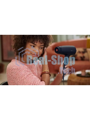 Фен Philips BHD360/20 черный/синий, 2100 Вт, ионизация
