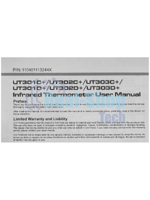 Инфракрасный термометр UNI-T UT302C+