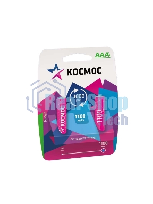 Аккумулятор Космос KOCR03NIMH(1100MAH)R03 NiMn 1100мА·ч (блист.2шт.) Цена за 1шт