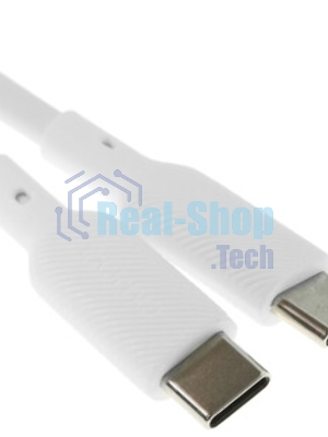 Кабель Qumo, Type С - Type C, 1м, 20В, 5А, 100 Вт, опл. PVC/пружинка у коннектора, кон. PVC, черный