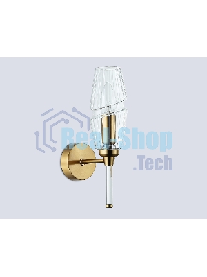 Настенный светильник Ambrella light LH55204 BS/CL латунь/прозрачный E14 max 40W 150*80*280