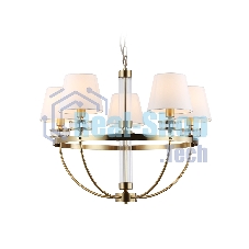 Люстра Ambrella light LH71251/5 BS/WH латунь/белый E14/5 max 40W D700*990
