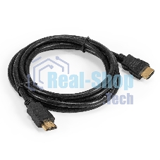Кабель HDMI ExeGate EX-CC-HDMI-2.0 (19M/19M, 2м, v1.4b, позолоченные контакты)