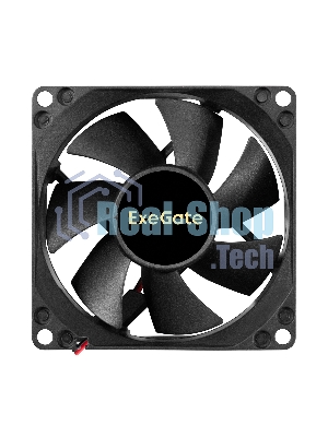 Вентилятор 12В DC ExeGate ExtraSilent ES08025S2P (80x80x25 мм, Sleeve bearing (подшипник скольжения), 2pin, 1900RPM, 20dBA)
