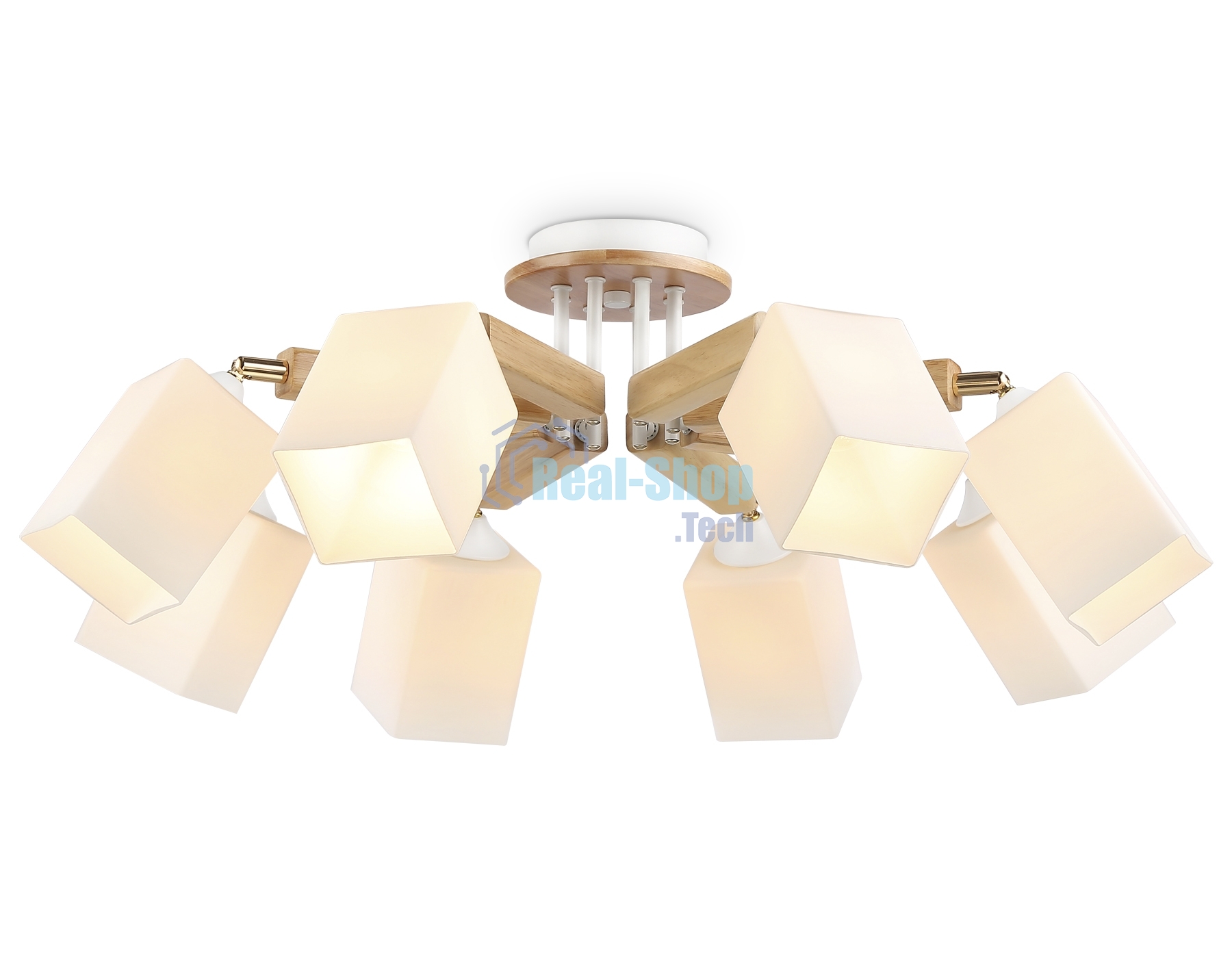 Светильник Ambrella light TR9522/8 WH/GD/FR белый/золото/белый матовый E27*8 max 40W D790*260