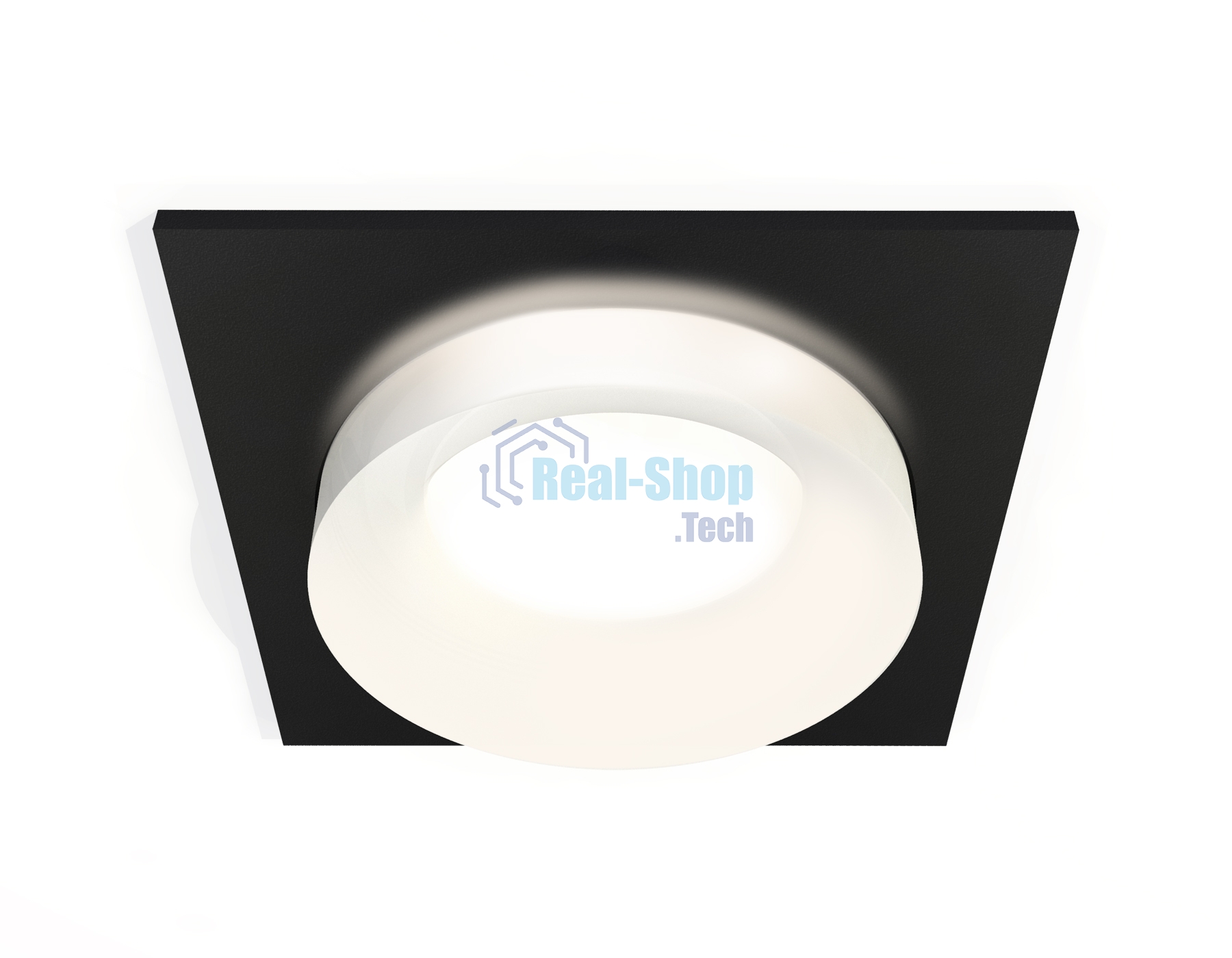 Комплект встраиваемого светильника Ambrella light XC7632044 SBK/FR черный песок/белый матовый MR16 GU5.3 (C7632, N7165)