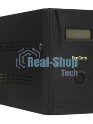 Источник бесперебойного питания ExeGate Smart LB-2200.LCD.AVR.4SH (2200VA/1300W, цветной LCD, AVR, 4*Schuko, батарея 12V 9Ah - 2 шт., металлический корпус, Black)