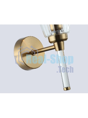 Настенный светильник Ambrella light LH55204 BS/CL латунь/прозрачный E14 max 40W 150*80*280