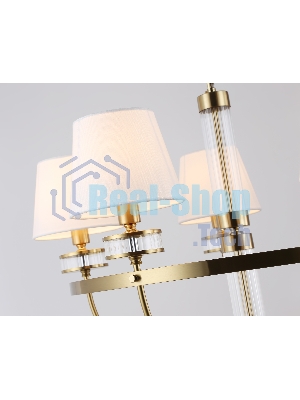 Люстра Ambrella light LH71251/5 BS/WH латунь/белый E14/5 max 40W D700*990