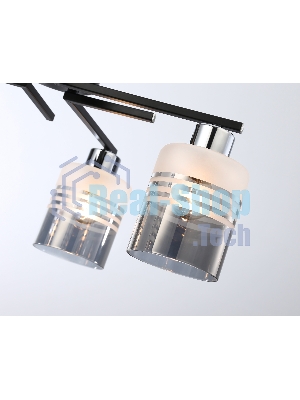 Светильник Ambrella light TR303212/4 BK/CH/SM/FR черный/хром/дымчатый/белый матовый E27*4 max 60W D515*200