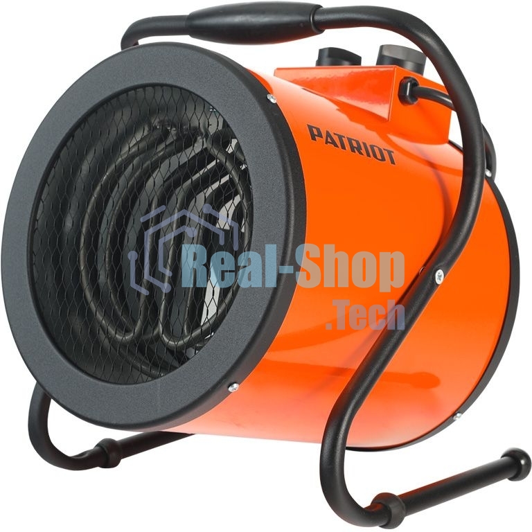 Электрокалорифер PATRIOT PT-R 5 633307265 (Мощность по ступеням 3.0/4.5 кВт, поток воздуха 420м3/час, вес 7кг)