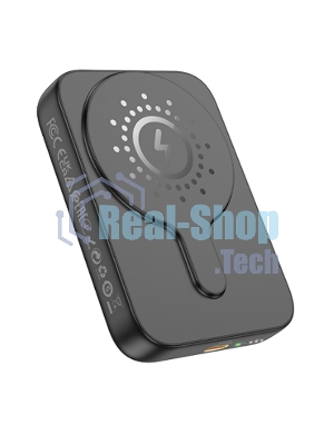 Портативный аккумулятор Powerbank HOCO J117A с быстрой беспроводной зарядкой (магнитный), черный