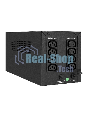 Источник бесперебойного питания ExeGate Smart LB-2000.LCD.AVR.8C13 (2000VA/1200W, цветной LCD, AVR, 8 хC13, батарея 12V 9Ah - 2 шт., металлический корпус, Black)