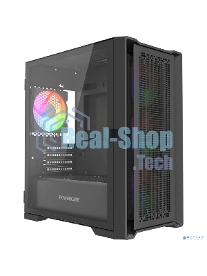 Корпус PowerCase ByteFlow Micro Black LE, Micro-Tower, чёрный
